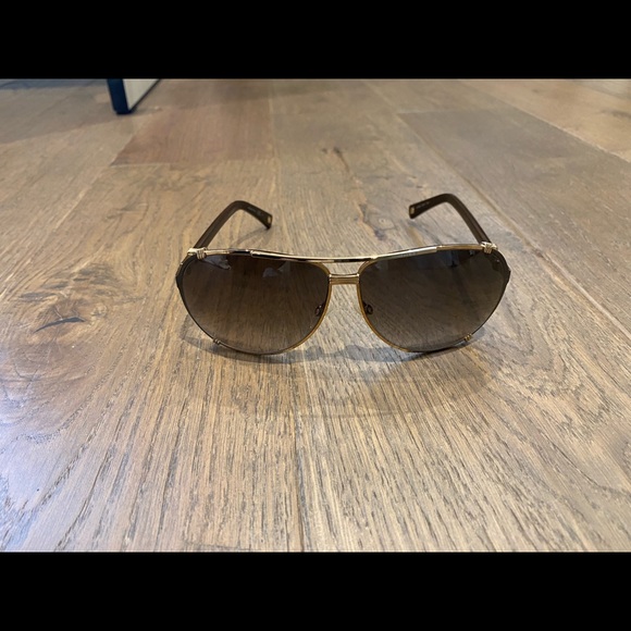 Dior Chicago 2 STR Aviator Sunglasses Gold/Brown - Picture 4 of 6